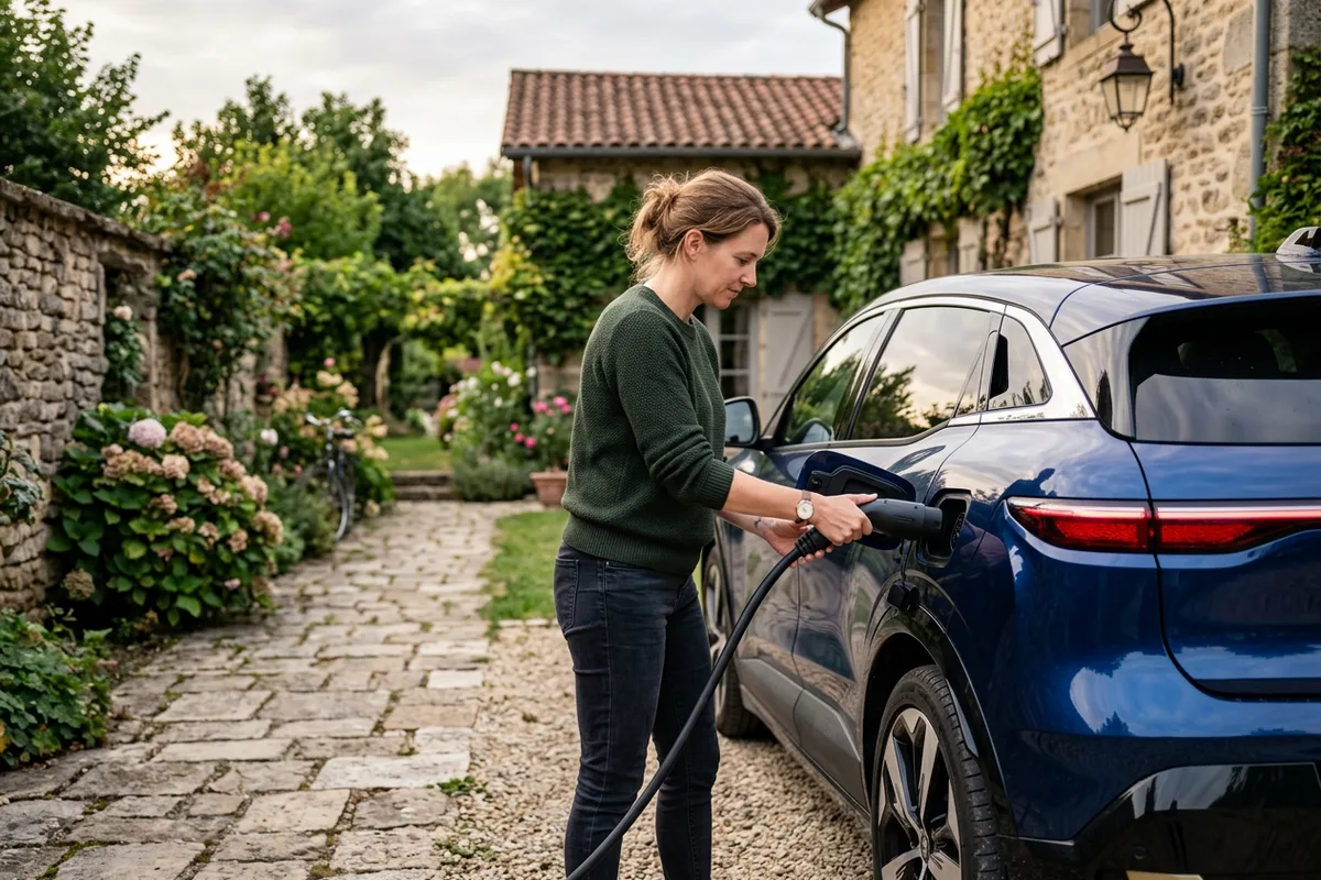 Utilisation quotidienne d une borne de recharge pour voiture à Campigny